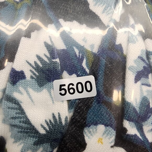 Women's LuLaRoe Long Open Cardigan Blue White Floral Pockets Size L - Picture 12 of 12